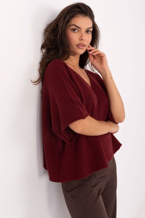 Sweter Damski Model IT-SW-2202.52 Bordo - Italy Moda