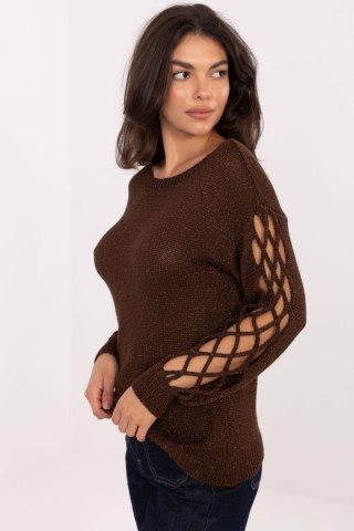 Sweter Damski Model MI-SW-1606.96 Dark Brown - Italy Moda