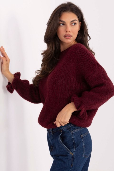 Sweter Damski Model MI-SW-2912.10X Bordo - Italy Moda