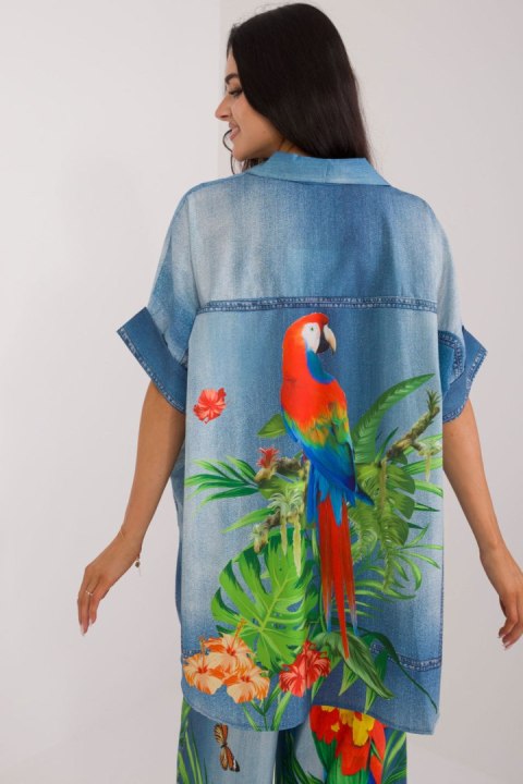 Koszula Damska Model DHJ-KS-19007.32 Blue - Italy Moda