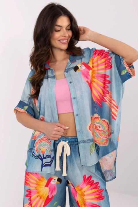 Koszula Damska Model DHJ-KS-19007-6.86 Blue - Italy Moda