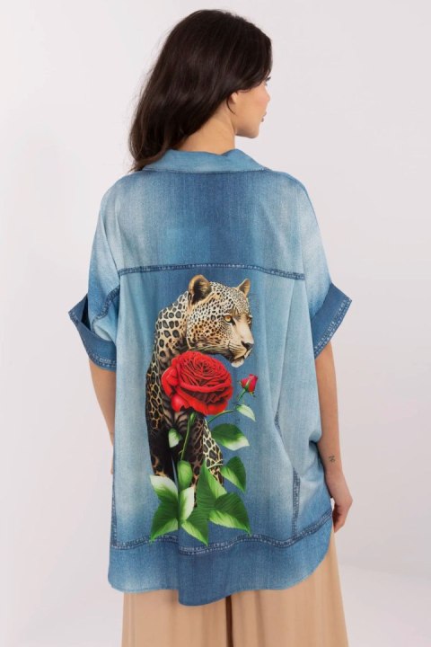 Koszula Damska Model DHJ-KS-19007-7.85 Blue - Italy Moda