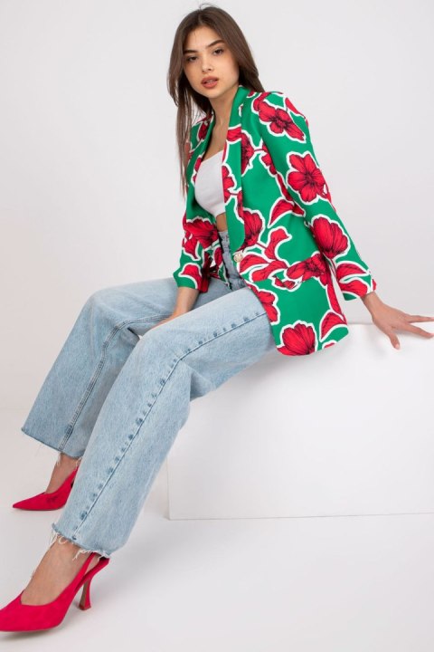 Marynarka w kolorze zielono-różowym