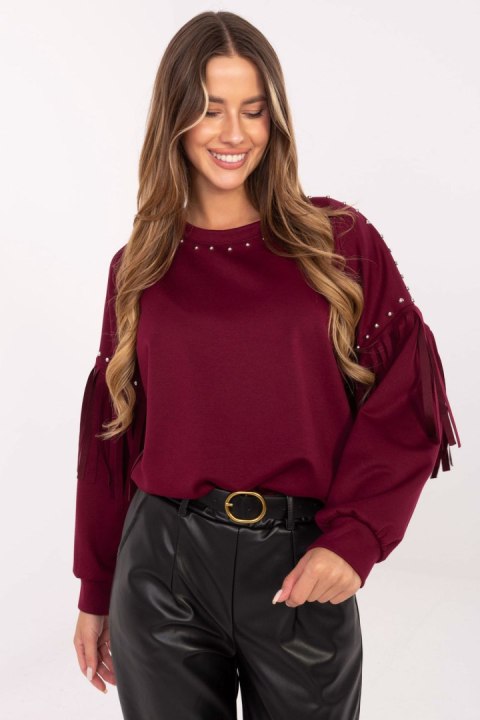 Bluza Damska Model IT-BL-21731.85 Bordo - Rue Paris