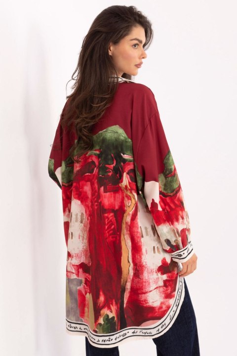 Koszula Damska Model IT-KS-18729.12 Bordo - Rue Paris