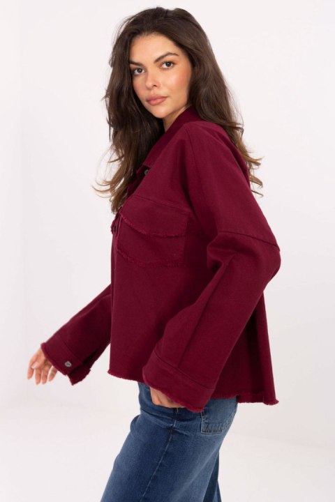 Koszula Damska Model IT-KS-FL5779.87 Bordo - Rue Paris