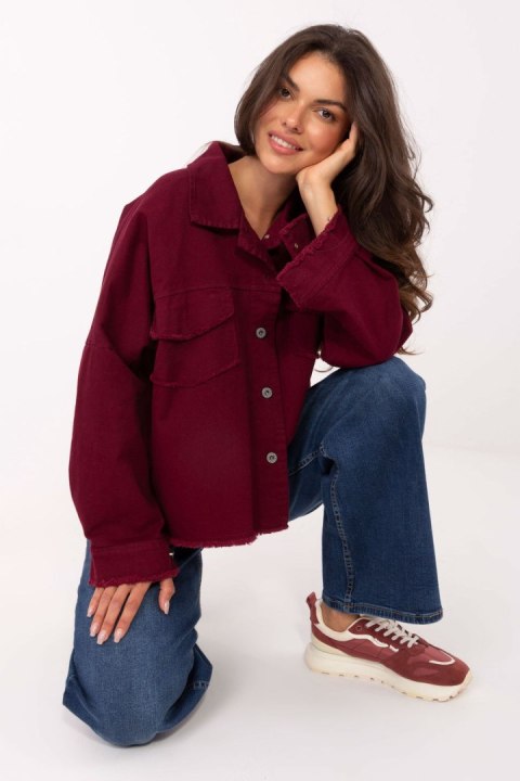 Koszula Damska Model IT-KS-FL5779.87 Bordo - Rue Paris