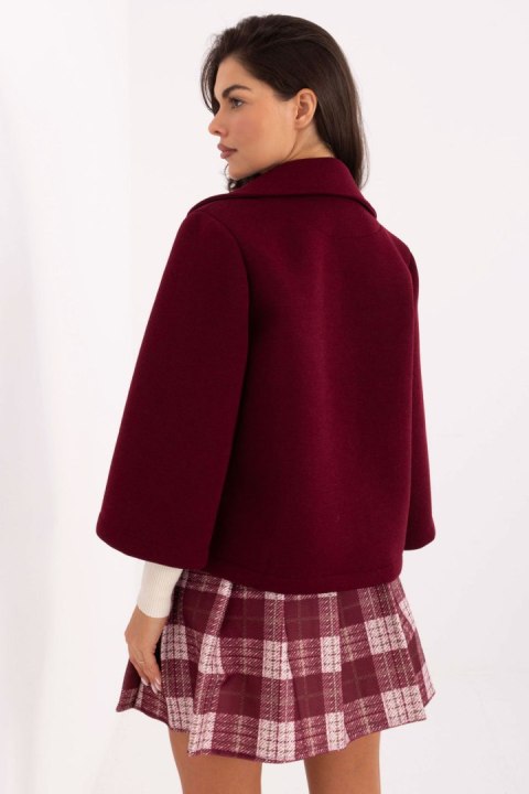 Płaszcz Damski Model IT-KR-FL8159.24 Bordo - Rue Paris