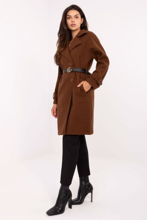 Płaszcz Damski Model IT-PL-FL5712.84 Brown - Rue Paris