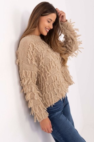 Sweter Damski Model MI-SW-2008.86 Beige - Rue Paris