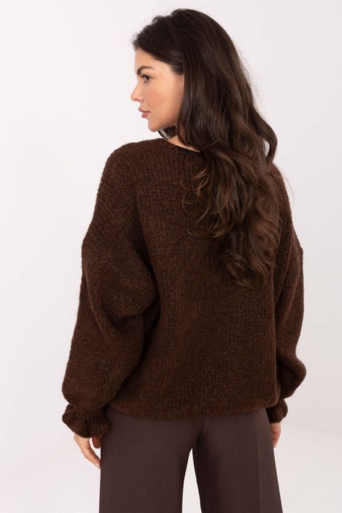 Sweter Kardigan Model MI-SW-0904.82 Dark Brown - Rue Paris