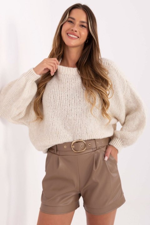 Szorty Damskie Model IT-SN-FL8701.97 Dark Beige - Rue Paris