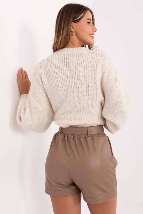 Szorty Damskie Model IT-SN-FL8701.97 Dark Beige - Rue Paris