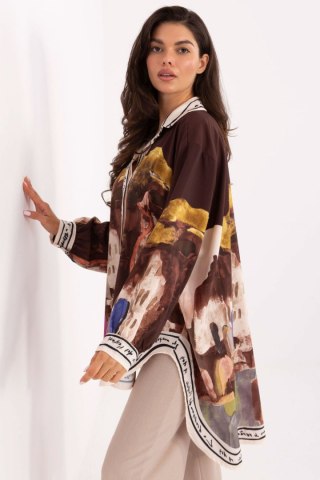 Koszula Damska Model IT-KS-18729.12 Brown - Rue Paris