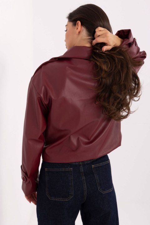 Płaszcz Damski Model IT-KR-FL9558.60 Bordo - Rue Paris