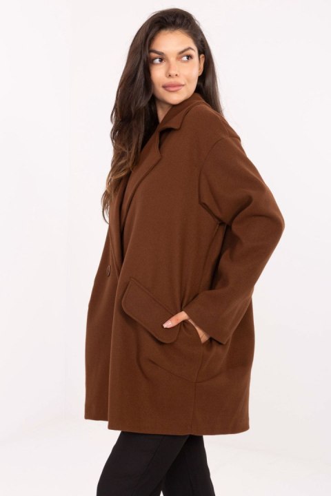 Płaszcz Damski Model IT-PL-A9582.86 Brown - Rue Paris