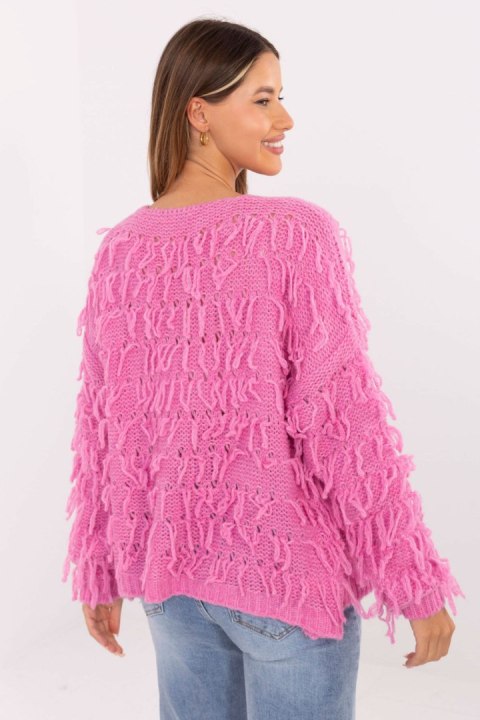 Sweter Kardigan Model MI-SW-1308.21 Pink - Rue Paris