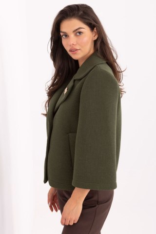 Płaszcz Damski Model IT-KR-FL8159.24 Khaki - Rue Paris