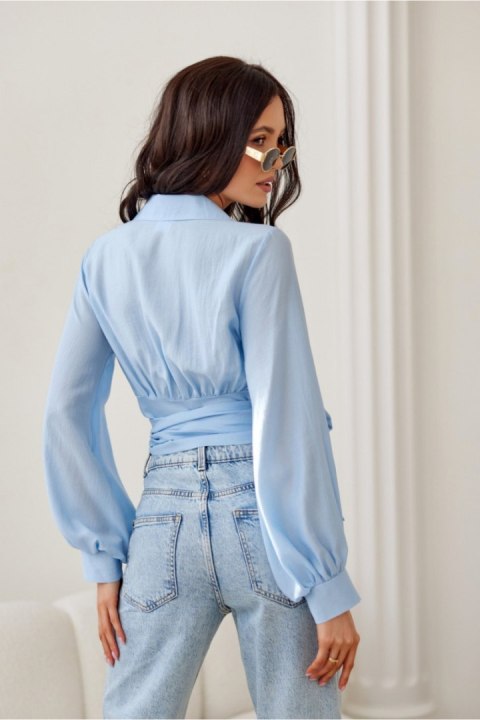 Bluzka Model Bella BLE BLU00205 Błękit - Roco Fashion