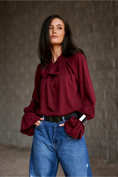 Bluzka Model Isabel BOR BLU0217 Bordo - Roco Fashion