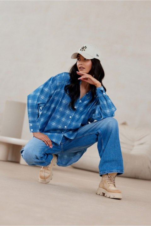 Koszula Damska Model Olly BLU0198-A29 Blue - Roco Fashion