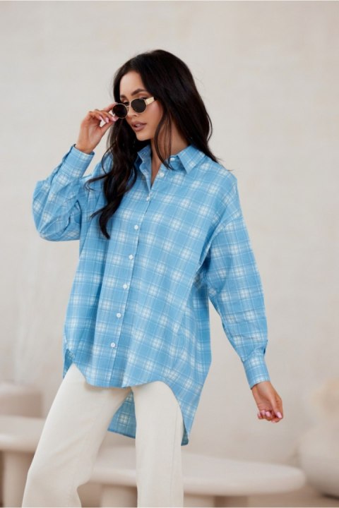 Koszula Damska Model Olly BLU0198-A30 Blue - Roco Fashion