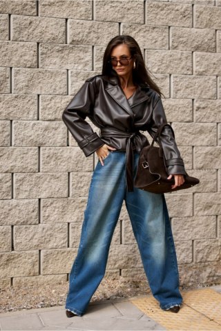 Kurtka Damska Model Lorina CBR KUR0031 Dark Brown - Roco Fashion