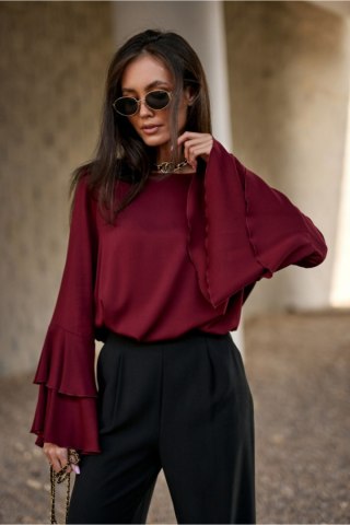 Bluzka Model Camila BOR BLU0218 Bordo - Roco Fashion