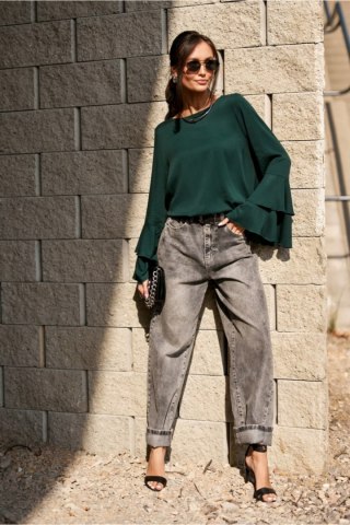 Bluzka Model Camila BUT BLU0218 Bottle Green - Roco Fashion