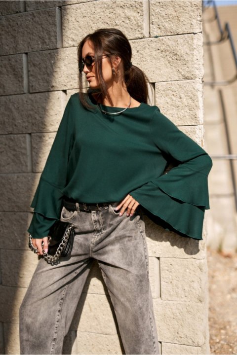 Bluzka Model Camila BUT BLU0218 Bottle Green - Roco Fashion