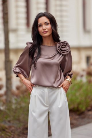 Bluzka Model Giana BRA BLU0178 Brown - Roco Fashion