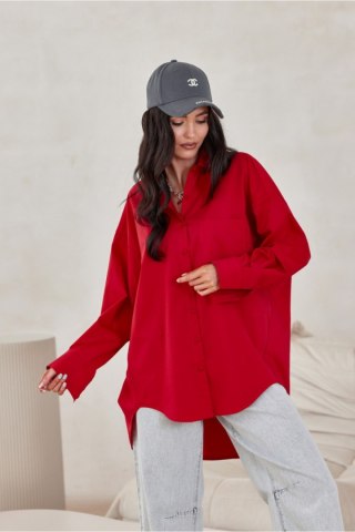 Koszula Damska Model Carolina CZE BLU0155 Red - Roco Fashion