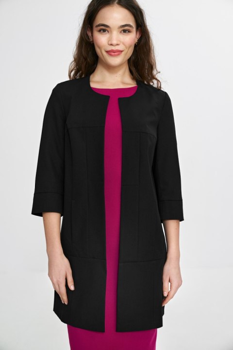 Dłuższa marynarka z przeszyciami