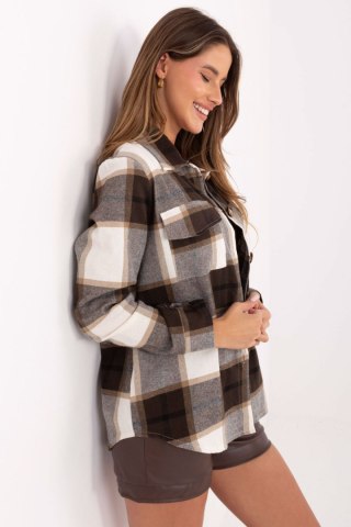 Koszula Damska Model MI-KS-9384.22 Brown - Rue Paris