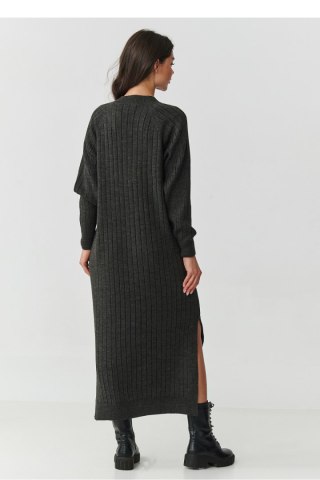 Sukienka Model S161 Grafit Melange - Makadamia