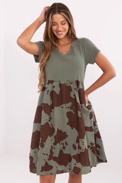 Sukienka Model DHJ-SK-253701.80 Khaki - Italy Moda