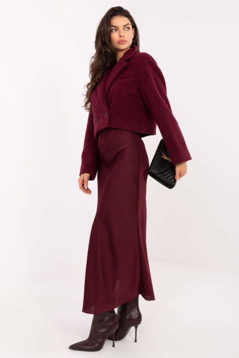 Płaszcz Damski Model IT-KR-FL9730.23 Bordo - Rue Paris