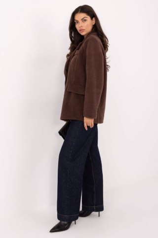 Płaszcz Damski Model IT-PL-FL7696.16 Brown - Rue Paris