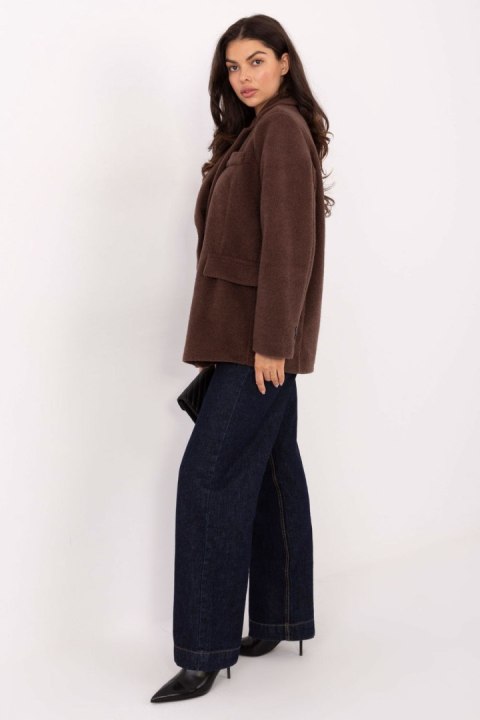 Płaszcz Damski Model IT-PL-FL7696.16 Brown - Rue Paris
