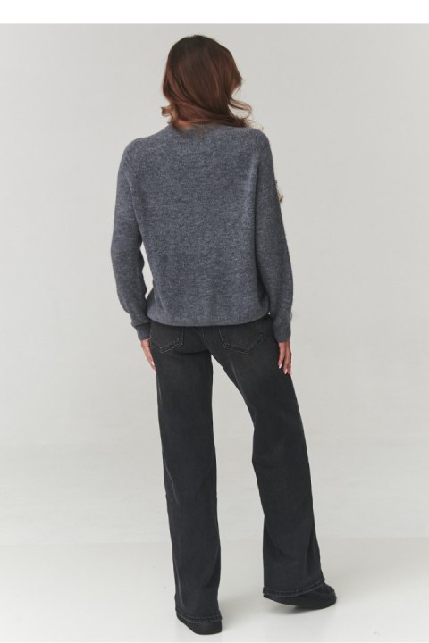 Sweter Damski Model C21 Grey - Makadamia