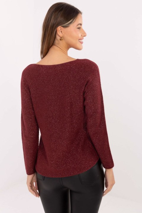 Sweter Damski Model IT-SW-0110.84 Bordo - Rue Paris
