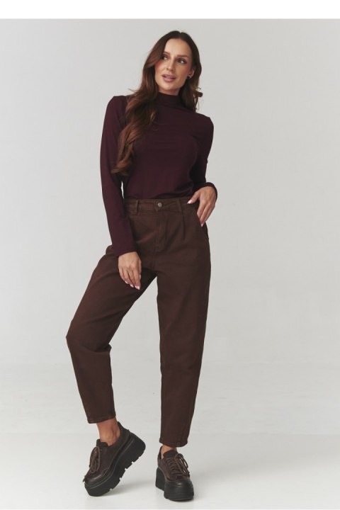 Bluzka Model C15 Oberżyna - Makadamia