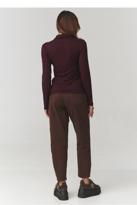 Bluzka Model C15 Oberżyna - Makadamia