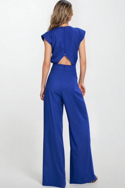 Kombinezon z rayonu z nogawkami palazzo KM42 Indygo - Nife