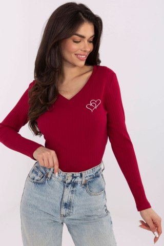 Bluzka Model RV-BZ-A1055.29P Bordo - Rue Paris