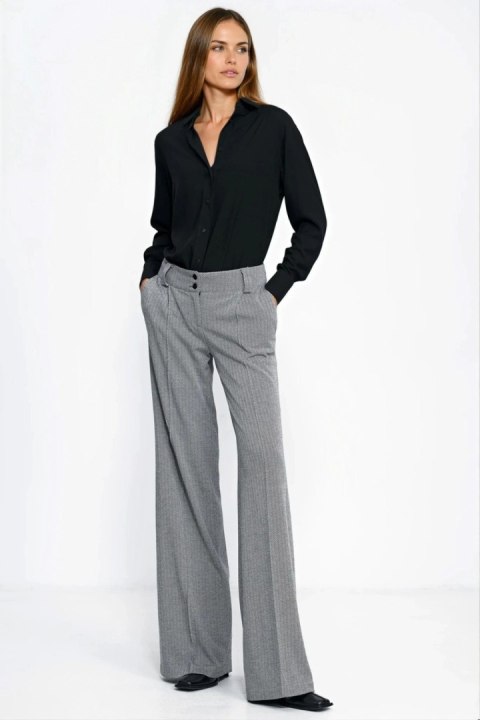 Czarna wiskozowa koszula K94 Black - Nife