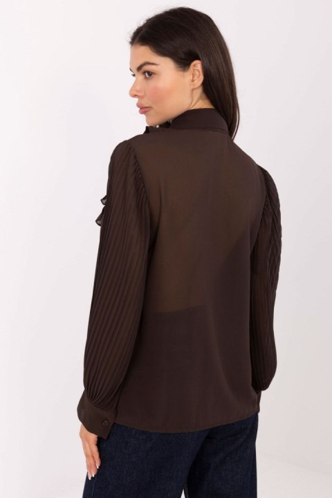 Koszula Damska Model MI-KS-A2818.09 Dark Brown - Italy Moda