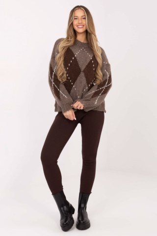 Sweter Damski Model MI-SW-WM295.15 Dark Beige - Italy Moda