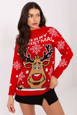 Sweter Damski Model MI-SW-19137.52 Red - Italy Moda