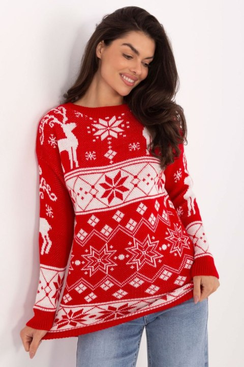 Sweter Damski Model MI-SW-21387.59 Red - Italy Moda